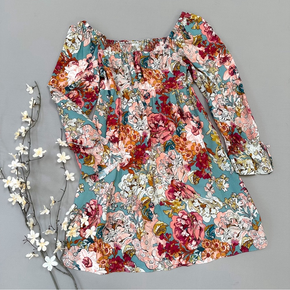Anthropologie MAEVE Milou romantic off shoulder floral dress, S. - Picture 4 of 9